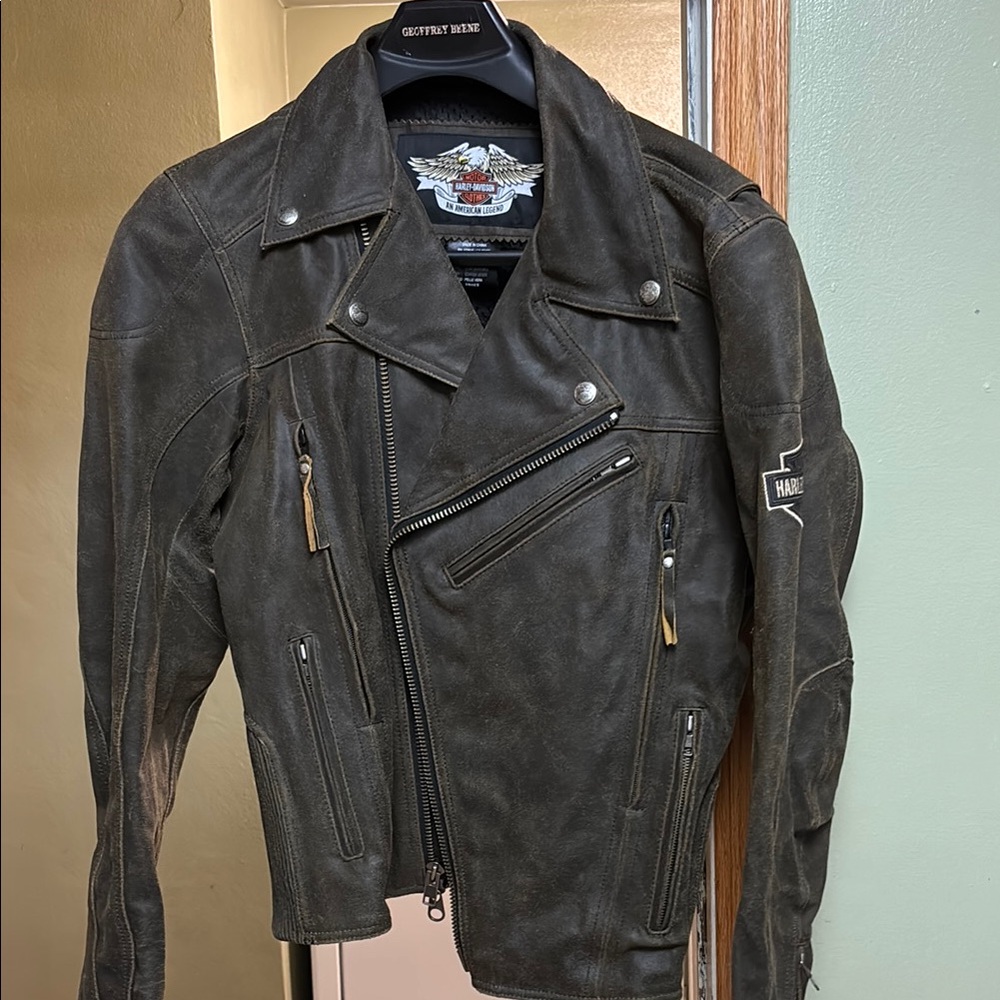 Harley-Davidson brown Leather Motorcycle Jacket